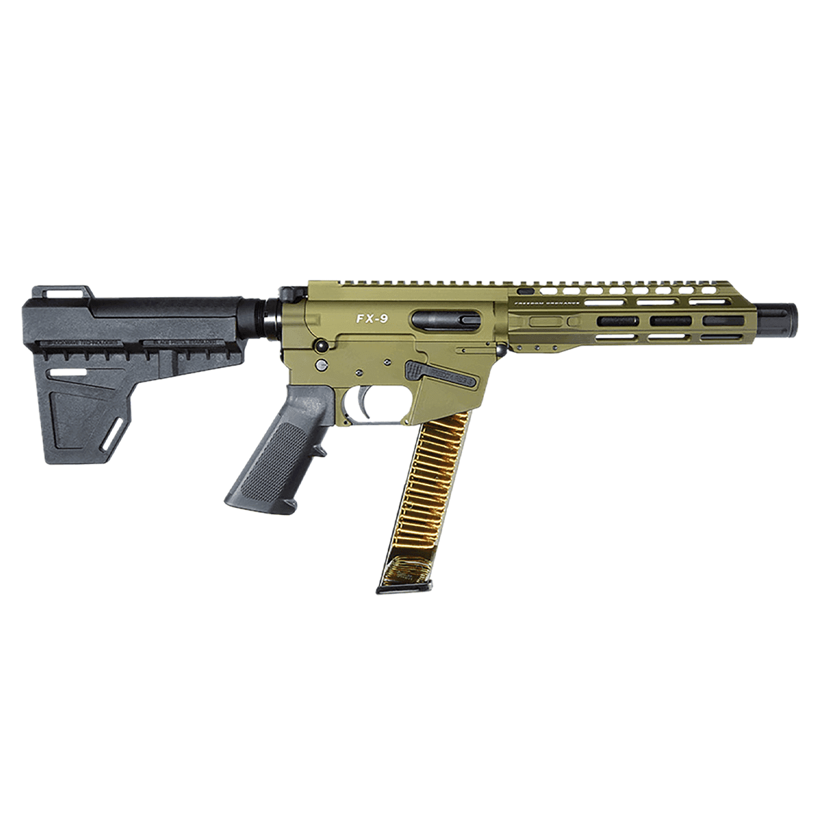 Freedom Ordnance FX9P8-ODG FX9P 9mm Luger 31+1 8" OD Green Pistol Freedom Ordnance FX9P8-ODG FX9P 9mm Luger 31+1 8" OD Green Pistol