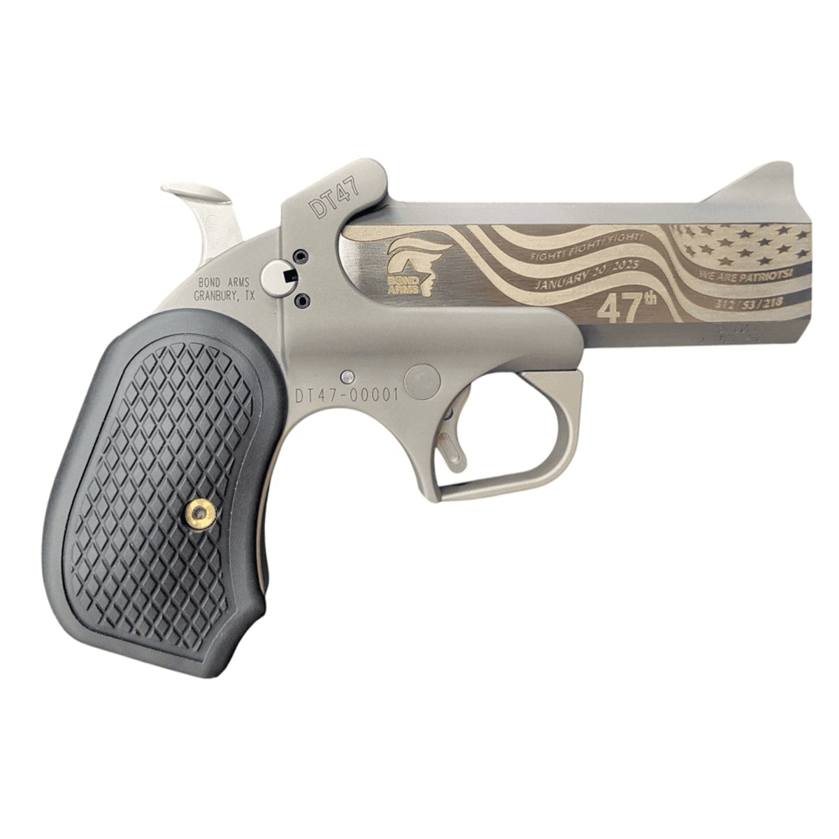 Bond Arms DT47-45/410 DT-47 Trump 47th President Limited Edition 45 Colt (Long Colt)/.410 2 Shot 4.25" Pistol Bond Arms DT47-45/410 DT-47 Trump 47th President Limited Edition 45 Colt (Long Colt)/.410 2 Shot 4.25" Pistol