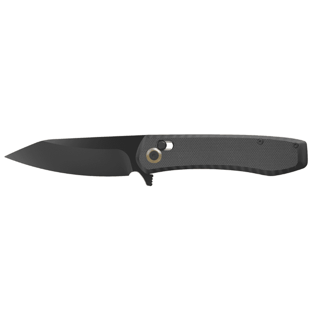 Outdoor Edge Sentinel EDC Knife, 3.15'' Black-Oxide Coated 8Cr13MoV Steel Blade Modified Drop-Point Folding Black G10 Handle - SL1C Outdoor Edge Sentinel EDC Knife, 3.15'' Black-Oxide Coated 8Cr13MoV Steel Blade Modified Drop-Point Folding Black G10 Handle - SL1C