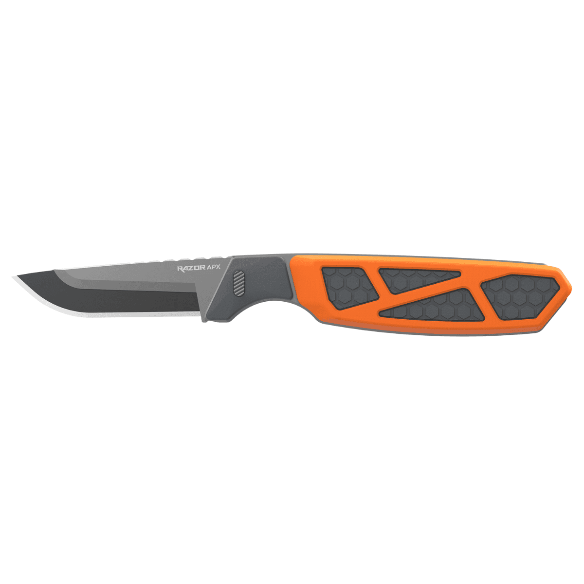 Outdoor Edge Razor APX Knife, 2.5” Replaceable Blade Polypropylene w/ Silicon Covers Handle - APX255C Outdoor Edge Razor APX Knife, 2.5” Replaceable Blade Polypropylene w/ Silicon Covers Handle - APX255C