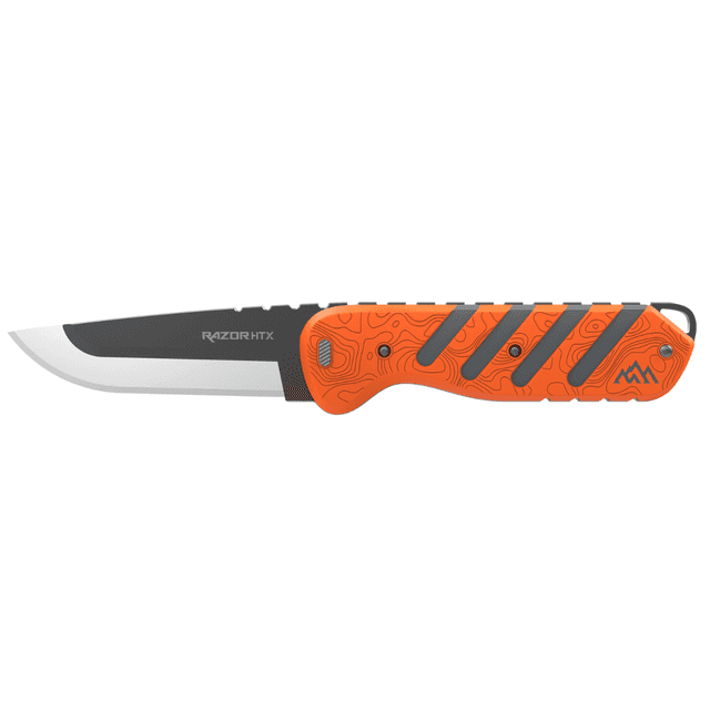 Outdoor Edge Razor HTX Knife, 3.5'' Replaceable Blade Fixed Ruberized Aluminum Handle - HTX35B6C Outdoor Edge Razor HTX Knife, 3.5'' Replaceable Blade Fixed Ruberized Aluminum Handle - HTX35B6C