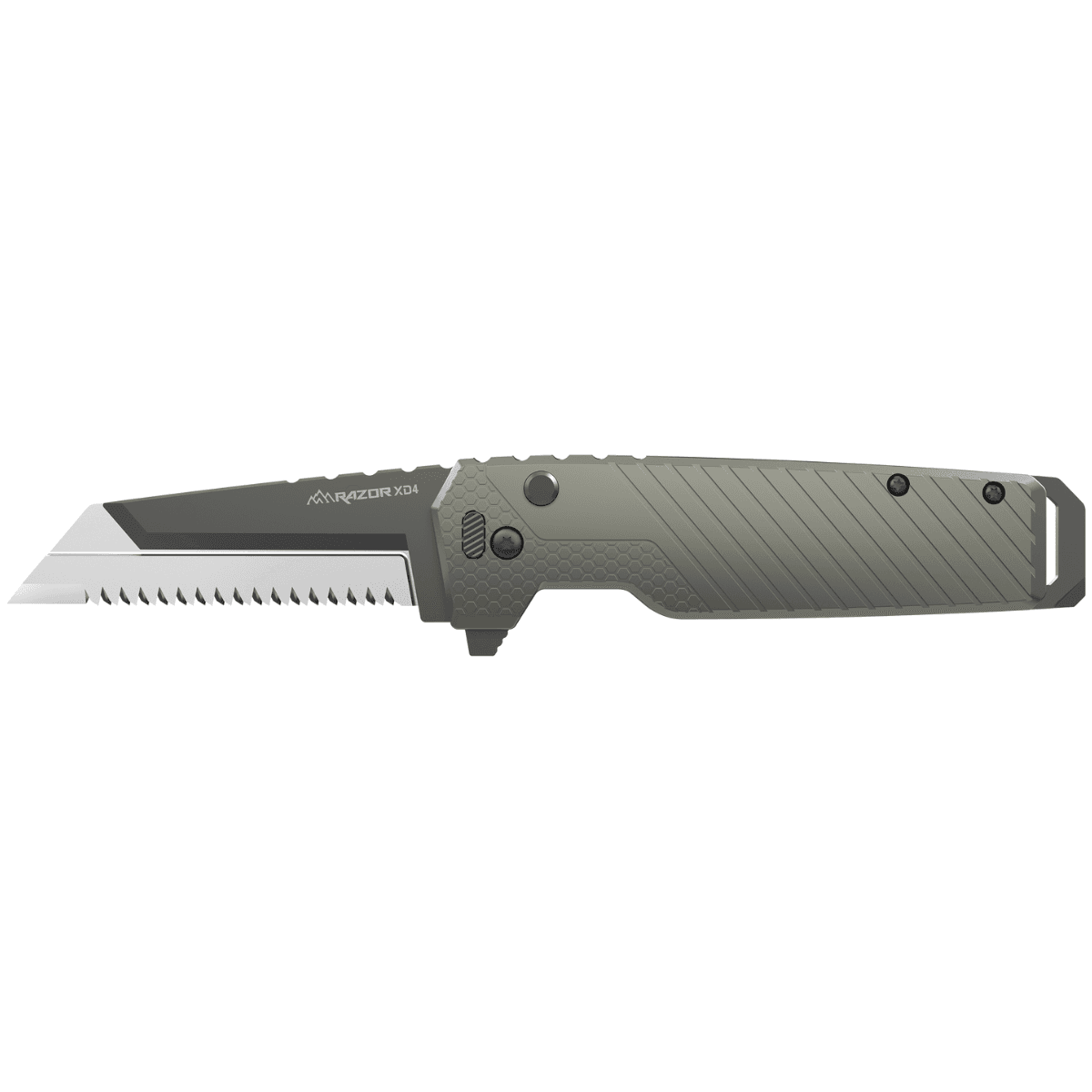 Outdoor Edge Razor XD4 Knife, 3'' Replaceable Blade Japanese 420J2 Steel Blade Green Anodized Aluminum Handle - XDS430AC Outdoor Edge Razor XD4 Knife, 3'' Replaceable Blade Japanese 420J2 Steel Blade Green Anodized Aluminum Handle - XDS430AC