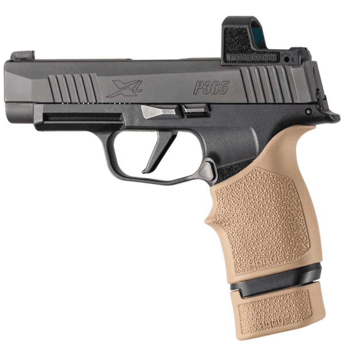 Hogue OverMolded Extension Base Pad, 15rd FDE Rubber Cobblestone Fits Sig Sauer P365X/XL - 18053 Hogue OverMolded Extension Base Pad, 15rd FDE Rubber Cobblestone Fits Sig Sauer P365X/XL - 18053