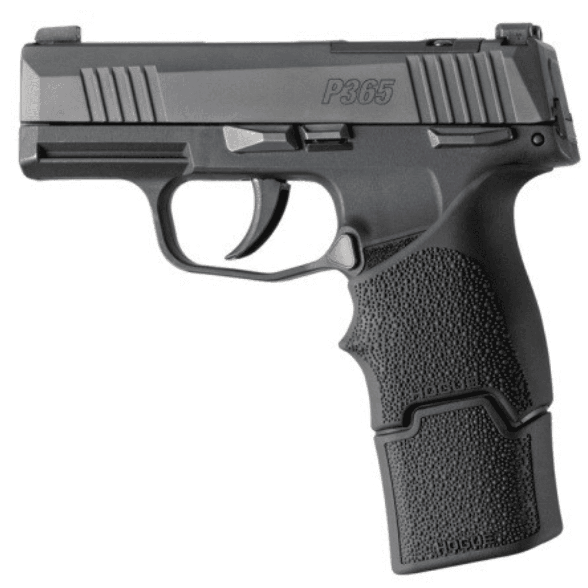 Hogue OverMolded Extension Base Pad, 15rd Black Rubber Cobblestone Fits Sig Sauer P365 - 18040 Hogue OverMolded Extension Base Pad, 15rd Black Rubber Cobblestone Fits Sig Sauer P365 - 18040