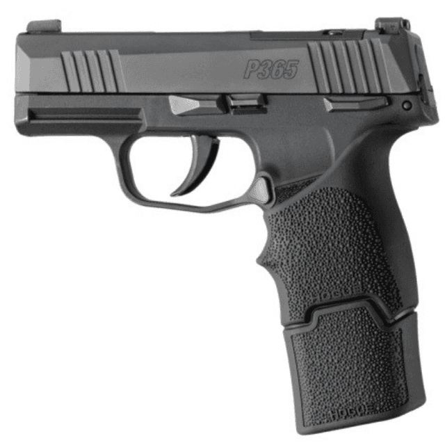 Hogue OverMolded Extension Base Pad, 15rd Black Rubber Cobblestone Fits Sig Sauer P365 - 18040 Hogue OverMolded Extension Base Pad, 15rd Black Rubber Cobblestone Fits Sig Sauer P365 - 18040
