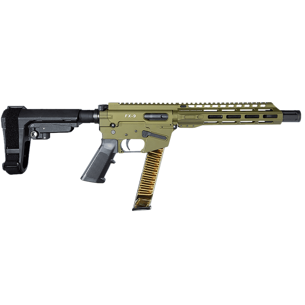 Freedom Ordnance FX9P10S-ODG FX9P 9mm Luger 31+1 10" OD Green Pistol Freedom Ordnance FX9P10S-ODG FX9P 9mm Luger 31+1 10" OD Green Pistol