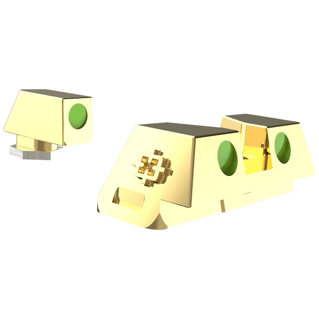 Cross Armory Fiber Optic Sights, Standard Height Gold Glock - CRGSS-GD Cross Armory Fiber Optic Sights, Standard Height Gold Glock - CRGSS-GD