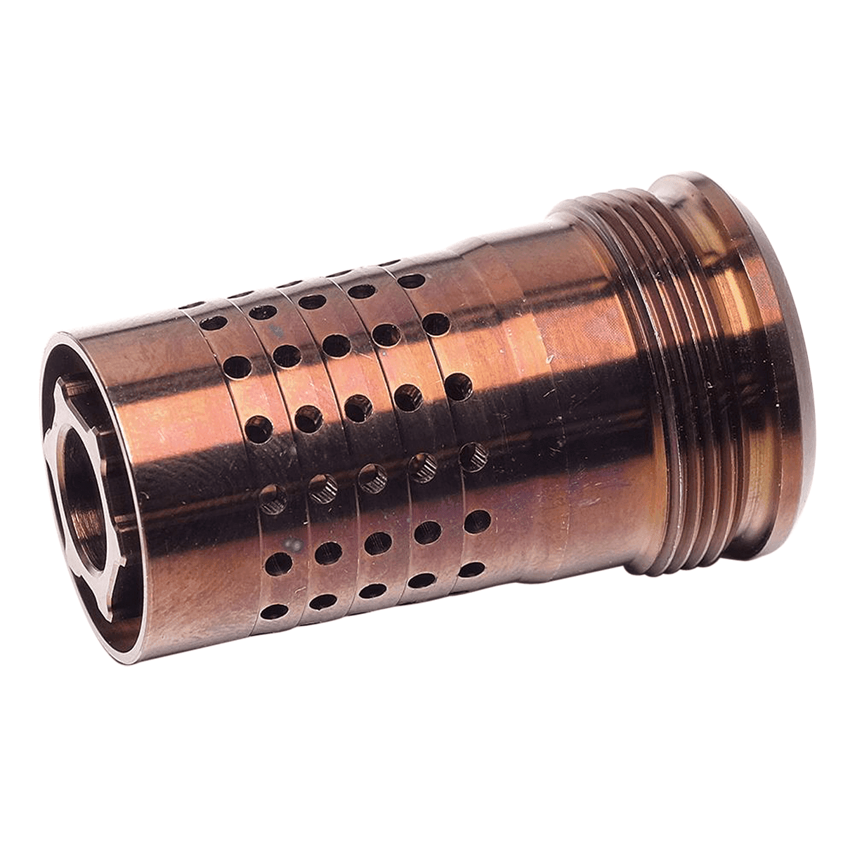 Q LLC CB5824 Cherry Bomb 30 Cal (7.62mm) Copper 17-4 Stainless Steel with 5/8"-24 tpi Threads & 1.64" OAL Q LLC CB5824 Cherry Bomb 30 Cal (7.62mm) Copper 17-4 Stainless Steel with 5/8"-24 tpi Threads & 1.64" OAL