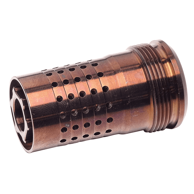 Q LLC CB5824 Cherry Bomb 30 Cal (7.62mm) Copper 17-4 Stainless Steel with 5/8"-24 tpi Threads & 1.64" OAL Q LLC CB5824 Cherry Bomb 30 Cal (7.62mm) Copper 17-4 Stainless Steel with 5/8"-24 tpi Threads & 1.64" OAL