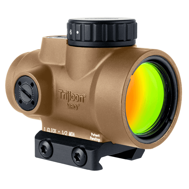 Trijicon 2200326 MRO SD Coyote Tan 1x25mm 2 MOA Red Dot Reticle Low Mount Trijicon 2200326 MRO SD Coyote Tan 1x25mm 2 MOA Red Dot Reticle Low Mount