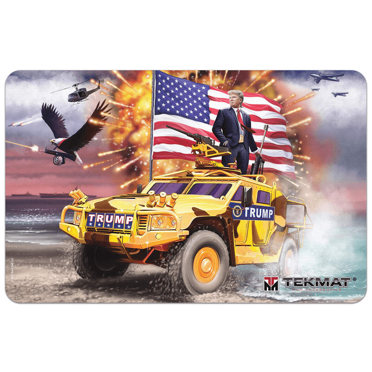 TekMat TEKR17TRUMP Trump Cleaning Mat Multi-Color Rubber 11"x17" Trump Freedom Portrait TekMat TEKR17TRUMP Trump Cleaning Mat Multi-Color Rubber 11"x17" Trump Freedom Portrait