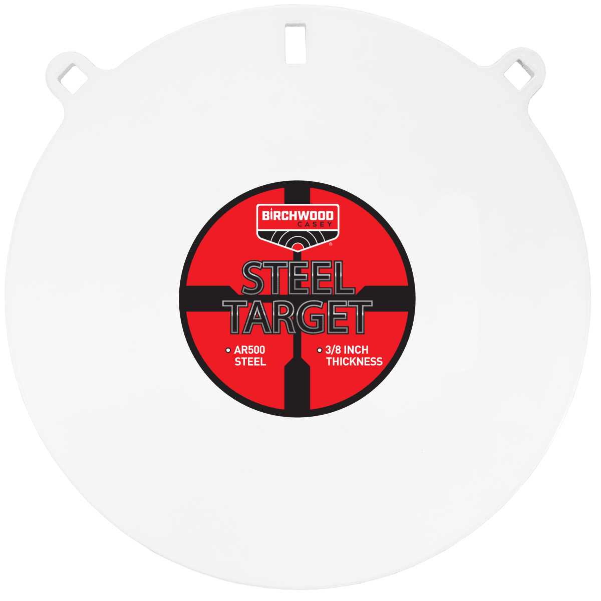 Birchwood Casey Centerfire Target, 3/8" AR500 Steel "15 Round Gong White - BC-RND15-38 Birchwood Casey Centerfire Target, 3/8" AR500 Steel "15 Round Gong White - BC-RND15-38