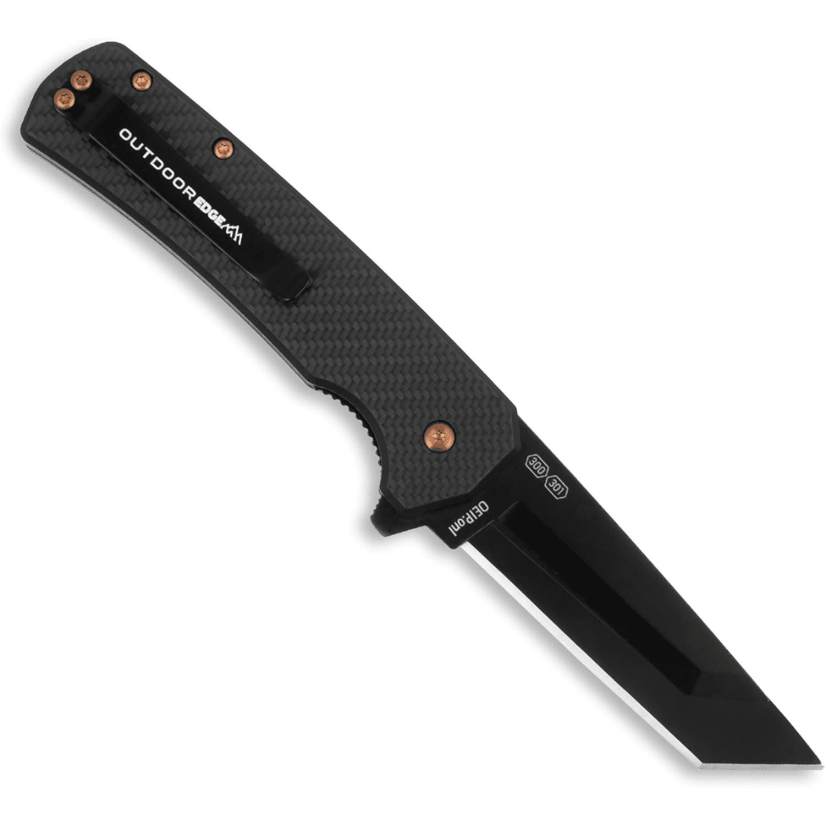 Outdoor Edge VX5 Knife, 3" Replaceable Blade Forged Carbon Fiber G10 Scales Liner Lock Pocket Clip - VX530BC Outdoor Edge VX5 Knife, 3" Replaceable Blade Forged Carbon Fiber G10 Scales Liner Lock Pocket Clip - VX530BC