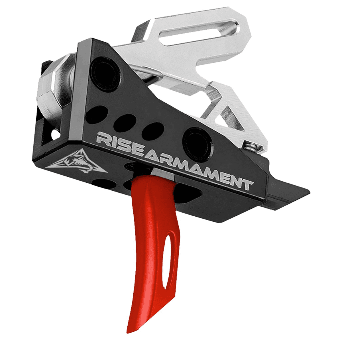 Rise Armament RA-535 Advanced Performance Trigger, Black/Red Aluminum / Steel Single-Stage 3.50 lbs Pull Weight Fits AR-Platform - RA535REDARP Rise Armament RA-535 Advanced Performance Trigger, Black/Red Aluminum / Steel Single-Stage 3.50 lbs Pull Weight Fits AR-Platform - RA535REDARP