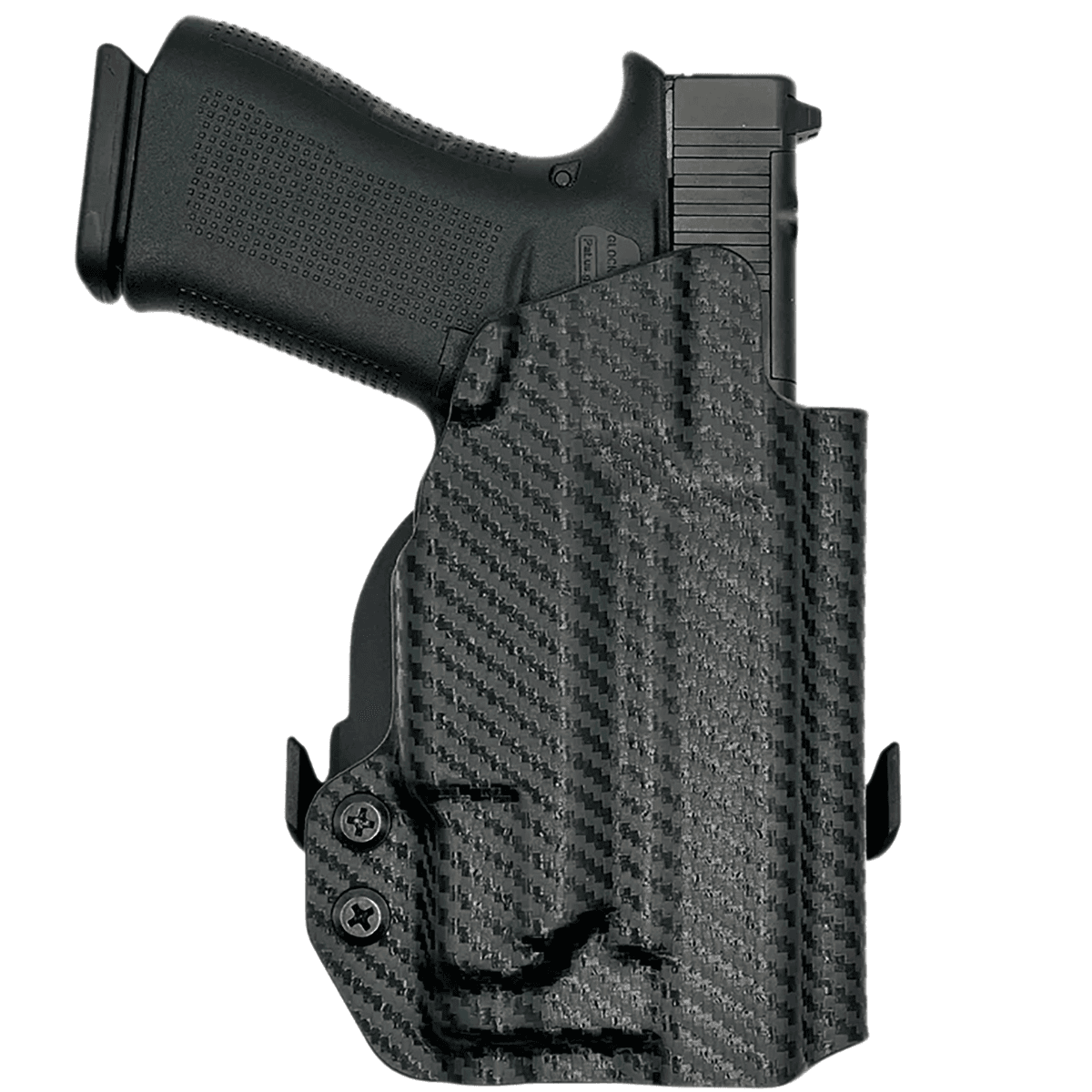 Rounded Gear Paddle Holster, OWB Black Carbon Fiber Kydex Right Hand Fits Glock 43/48 - GLKG4348TLR7CFRHOWBPDL Rounded Gear Paddle Holster, OWB Black Carbon Fiber Kydex Right Hand Fits Glock 43/48 - GLKG4348TLR7CFRHOWBPDL