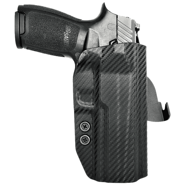 Rounded Gear Paddle Holster, OWB Black Carbon Fiber Kydex Right Hand Fits Sig Sauer P320 - SSRP320FSCFRHOWBPDL Rounded Gear Paddle Holster, OWB Black Carbon Fiber Kydex Right Hand Fits Sig Sauer P320 - SSRP320FSCFRHOWBPDL