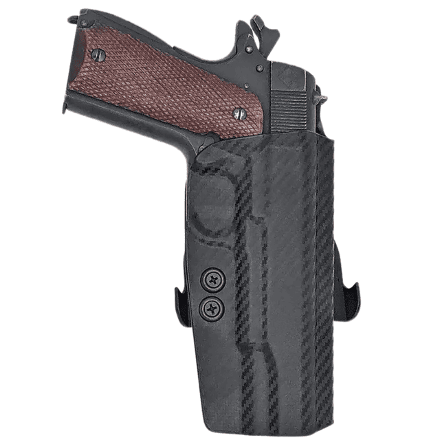 Rounded Gear Paddle Holster, OWB Black Carbon Fiber Kydex Right Hand Fits 1911 5" - CEX19115NRCFRHOWBPDL Rounded Gear Paddle Holster, OWB Black Carbon Fiber Kydex Right Hand Fits 1911 5" - CEX19115NRCFRHOWBPDL