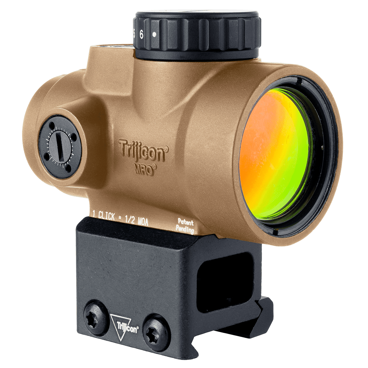 Trijicon 2200328 MRO SD Coyote Tan 1x25mm 2 MOA Red Dot Reticle Lower 1/3 Co-Witness Mount Trijicon 2200328 MRO SD Coyote Tan 1x25mm 2 MOA Red Dot Reticle Lower 1/3 Co-Witness Mount