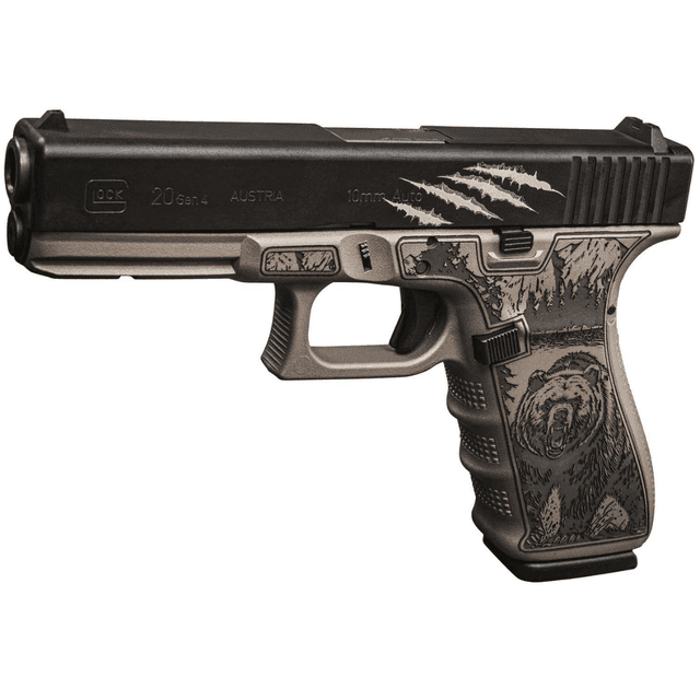 Glock G20 Gen4 Pistol, 4.61" Black Steel Barrel Serrated Steel Slide Polymer Frame w/Picatinny Rail Ambidextrous 15+1rd Full Size Frame 10mm Auto - UG2050204NKODAK Glock G20 Gen4 Pistol, 4.61" Black Steel Barrel Serrated Steel Slide Polymer Frame w/Picatinny Rail Ambidextrous 15+1rd Full Size Frame 10mm Auto - UG2050204NKODAK