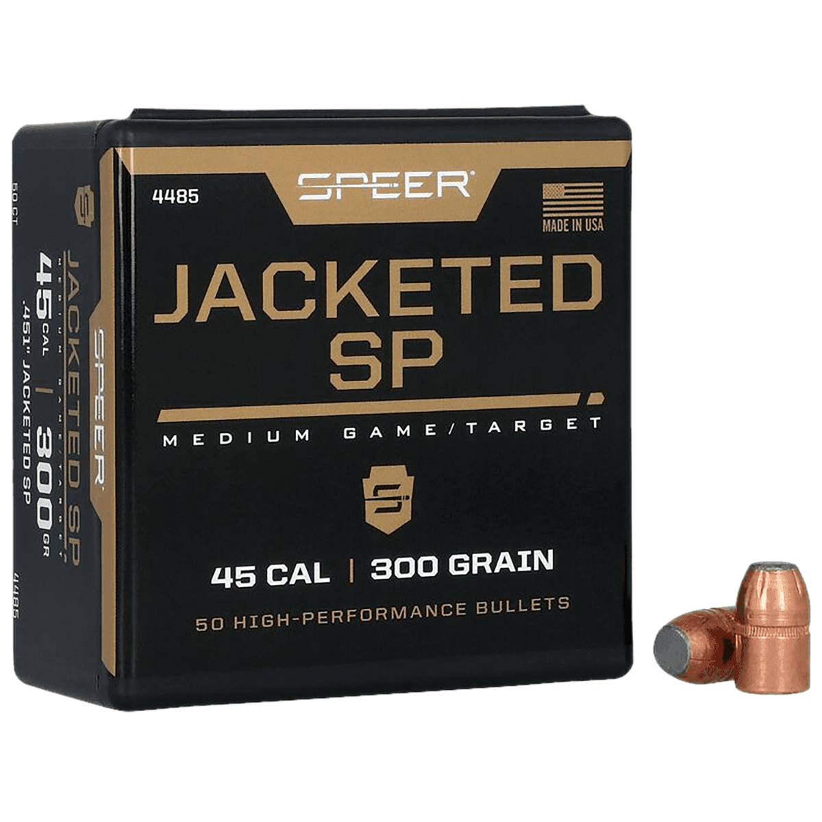 Speer Handgun Plinking Bullets, 300 gr Jacketed Soft Point 100rd 45 Cal - 4485 Speer Handgun Plinking Bullets, 300 gr Jacketed Soft Point 100rd 45 Cal - 4485