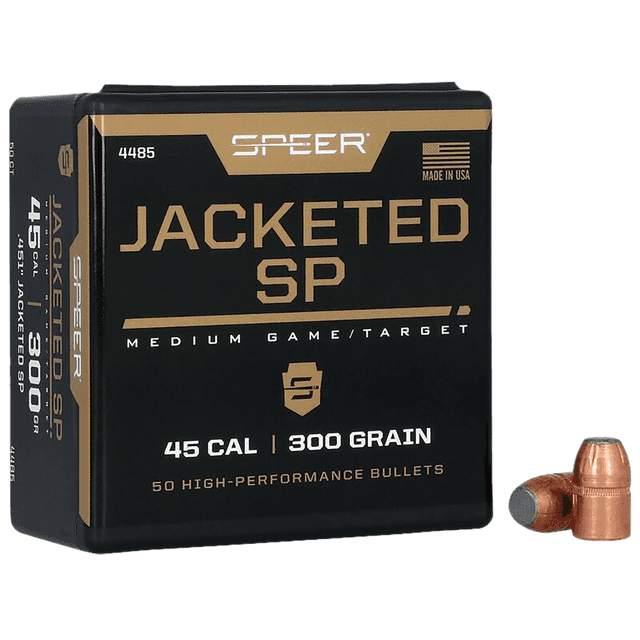 Speer Handgun Plinking Bullets, 300 gr Jacketed Soft Point 100rd 45 Cal - 4485 Speer Handgun Plinking Bullets, 300 gr Jacketed Soft Point 100rd 45 Cal - 4485