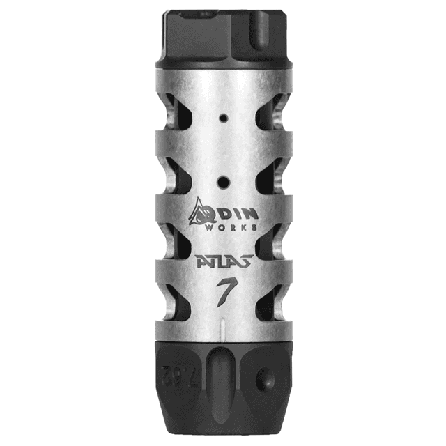 Odin Works Atlas Compensator, 3.06" OAL 5/8''-24 Threads 1" Diameter 7.62mm - MBATLAS7 Odin Works Atlas Compensator, 3.06" OAL 5/8''-24 Threads 1" Diameter 7.62mm - MBATLAS7