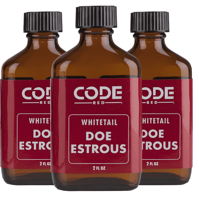 Code Blue Code Red Doe Estrous, 2 fl oz Liquid Doe Urine 3 Pack - OA1325 Code Blue Code Red Doe Estrous, 2 fl oz Liquid Doe Urine 3 Pack - OA1325