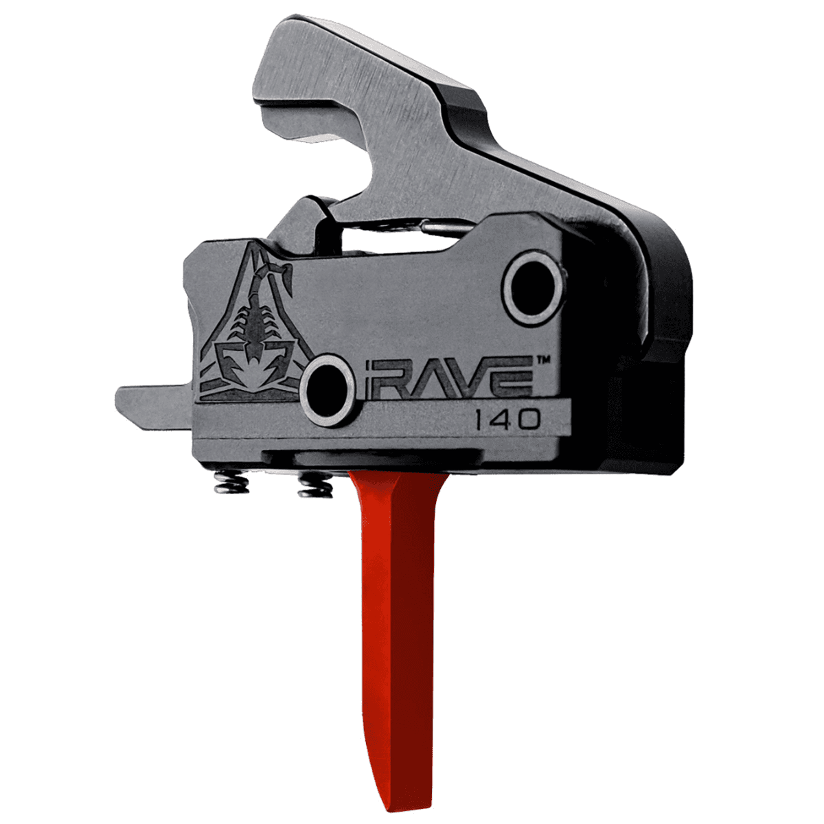 Rise Armament RA-140 Super Sporting Trigger, Black/Red Aluminum / Steel Flat 3.50 lbs Pull Weight Fits AR-Platform - T017FRED Rise Armament RA-140 Super Sporting Trigger, Black/Red Aluminum / Steel Flat 3.50 lbs Pull Weight Fits AR-Platform - T017FRED