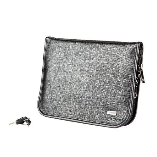 Liberty Full Size Magnetic Locking Handgun Case (Black Leather) (9 x 12) Liberty Full Size Magnetic Locking Handgun Case (Black Leather) (9 x 12)