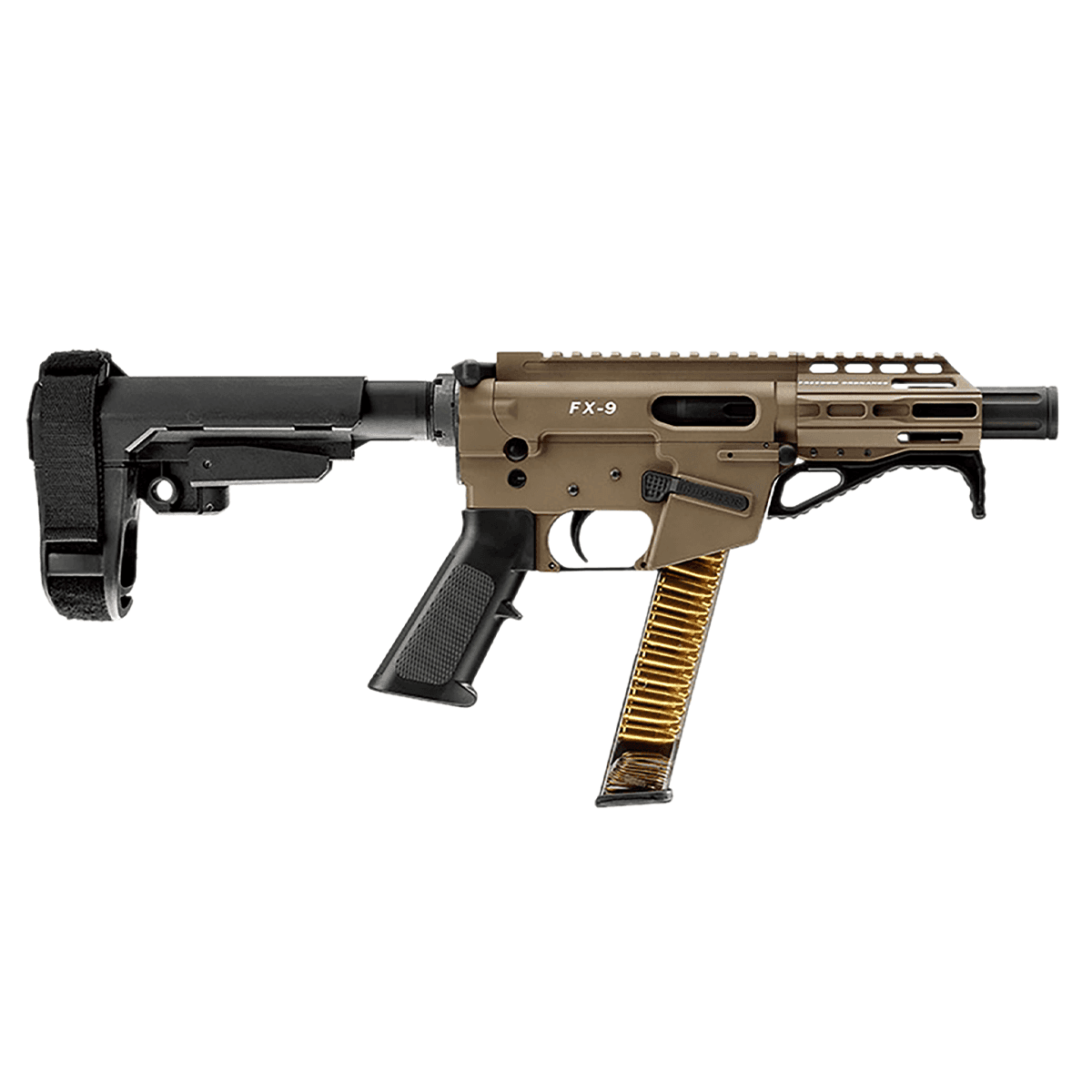 Freedom Ordnance FX9P4S-FDE FX9P 9mm Luger 31+1 4" Flat Dark Earth AR Pistol Freedom Ordnance FX9P4S-FDE FX9P 9mm Luger 31+1 4" Flat Dark Earth AR Pistol