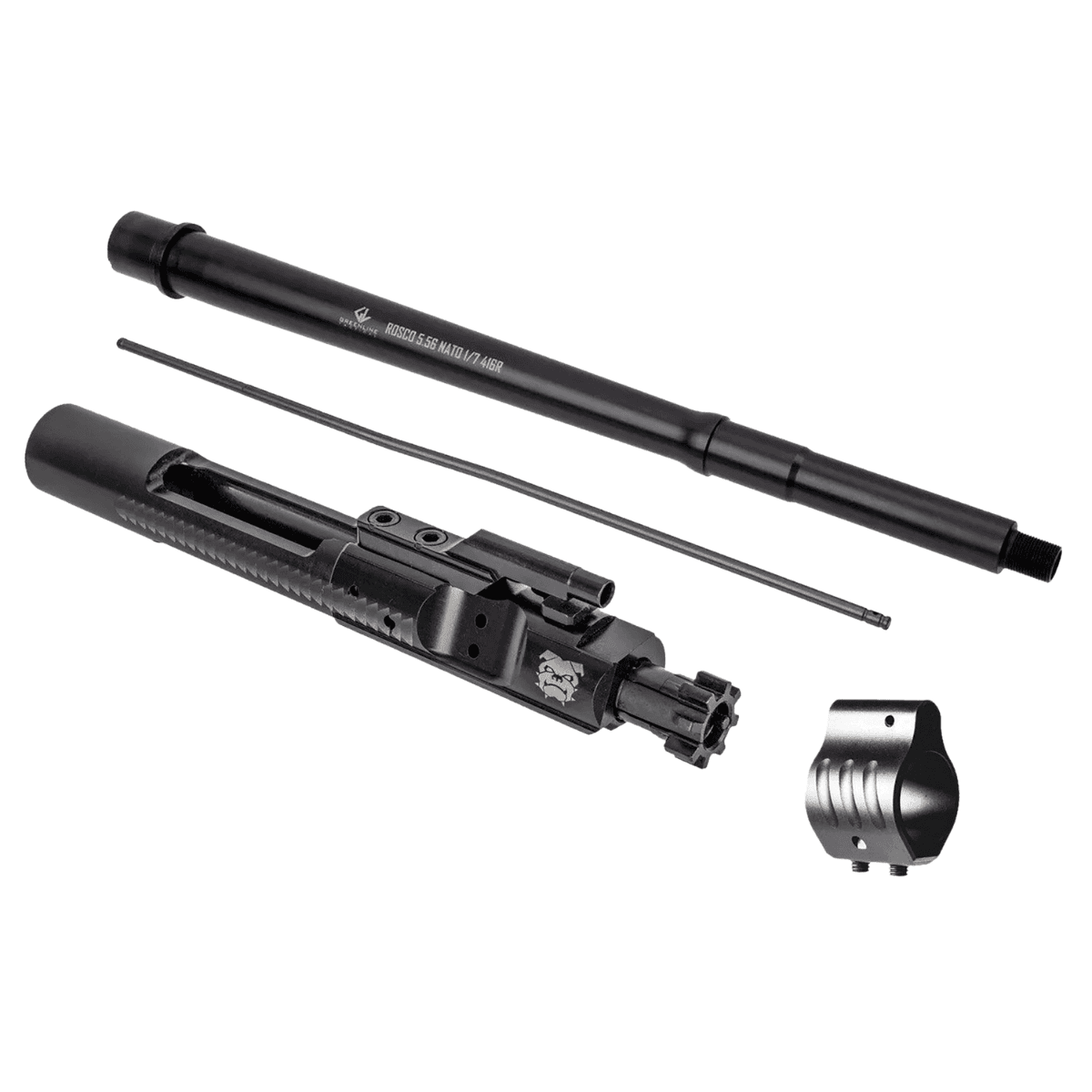 Rosco Manufacturing K9 Sauce Pack, 12.50" Black Nitride Stainless Steel Barrel 1/2"x28 Thread Includes Bolt Carrier Group/ GasTube & Non Adjustable Gas 5.56 NATO - SP-K9-125-556-BCG-GTS Rosco Manufacturing K9 Sauce Pack, 12.50" Black Nitride Stainless Steel Barrel 1/2"x28 Thread Includes Bolt Carrier Group/ GasTube & Non Adjustable Gas 5.56 NATO - SP-K9-125-556-BCG-GTS