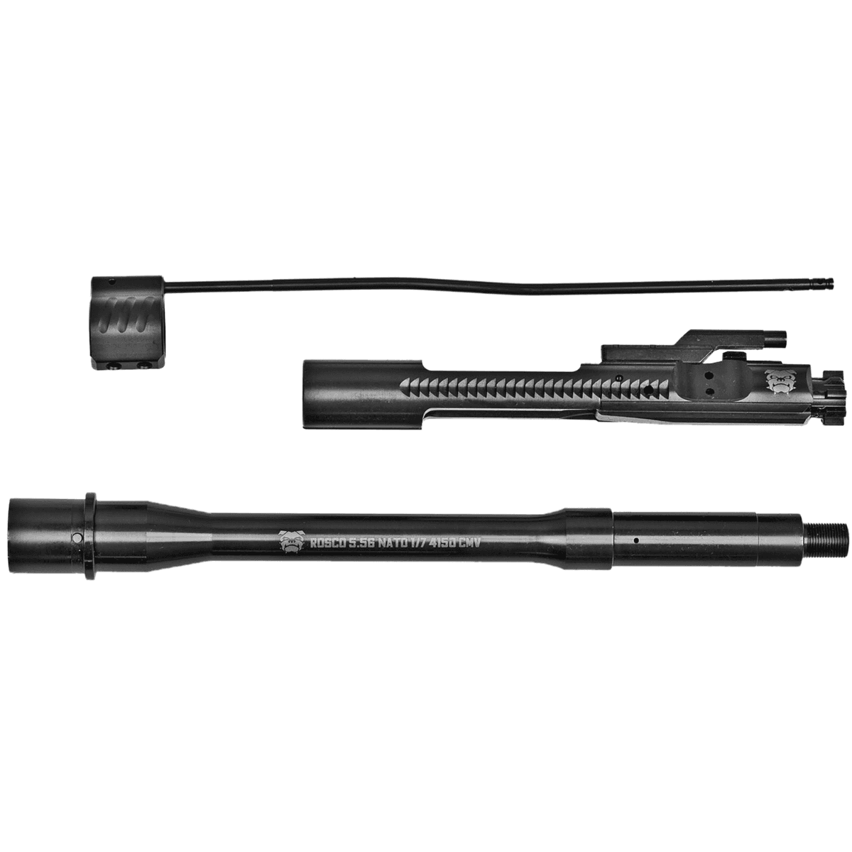 Rosco Manufacturing Bloodline Sauce Pack, 10.50" Black Nitride 4150 Chrome Moly Steel Barrel 1/2"x28 Thread Includes Bolt Carrier Group/ GasTube & Non Adjustable Gas Block - SP-BL-105-556-BCG-GTC Rosco Manufacturing Bloodline Sauce Pack, 10.50" Black Nitride 4150 Chrome Moly Steel Barrel 1/2"x28 Thread Includes Bolt Carrier Group/ GasTube & Non Adjustable Gas Block - SP-BL-105-556-BCG-GTC