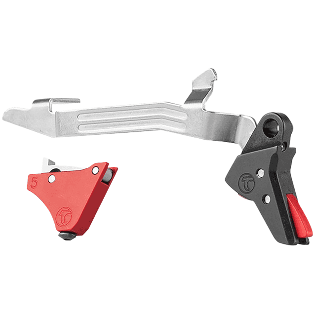 Timney Triggers Alpha Competition Trigger, Red Aluminum 3 lbs Draw Weight Fits Glock Gen5 - ALPHAGLOCK5LARGERED Timney Triggers Alpha Competition Trigger, Red Aluminum 3 lbs Draw Weight Fits Glock Gen5 - ALPHAGLOCK5LARGERED