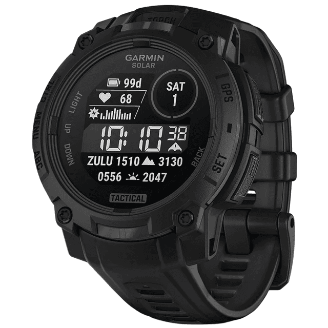 Garmin Instinct 3 Tactical Edition Watch, 45mm Black Band Sunlight-Visible/Transflective MIP Display Compatible w/ iPhone/Android - 0100293450 Garmin Instinct 3 Tactical Edition Watch, 45mm Black Band Sunlight-Visible/Transflective MIP Display Compatible w/ iPhone/Android - 0100293450