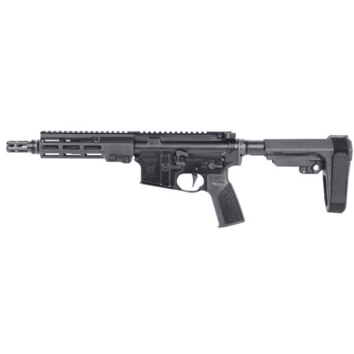 Geissele Automatics Super Duty Mod 1 Tactical Pistol, 8" Black Threaded Barrel Black Aluminum Receiver w/Picatinny Rail Synthetic SB Tactical SBA3 Brace Black A17 Grip 5/8"x24 Thread 300 Blackout - 08-518B Geissele Automatics Super Duty Mod 1 Tactical Pistol, 8" Black Threaded Barrel Black Aluminum Receiver w/Picatinny Rail Synthetic SB Tactical SBA3 Brace Black A17 Grip 5/8"x24 Thread 300 Blackout - 08-518B