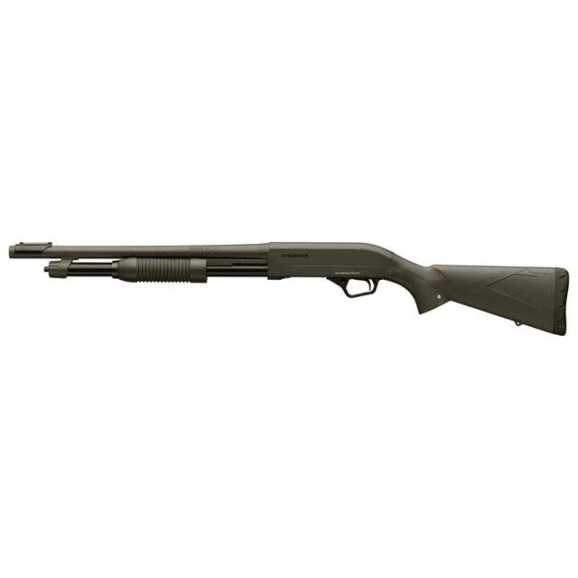 Winchester Repeating Arms SXP Defender Shotgun, 18" OD Green Perma-Cote Steel Barrel&Drilled&Tapped Aluminum Alloy Receiver Fixed w/Textured Grip Panels OD Green Synthetic Stock Fixed Cylinder Choke 5- 2.75" Shells Pump Full Size 12Gauge - 512425395 Winchester Repeating Arms SXP Defender Shotgun, 18" OD Green Perma-Cote Steel Barrel&Drilled&Tapped Aluminum Alloy Receiver Fixed w/Textured Grip Panels OD Green Synthetic Stock Fixed Cylinder Choke 5- 2.75" Shells Pump Full Size 12Gauge - 512425395
