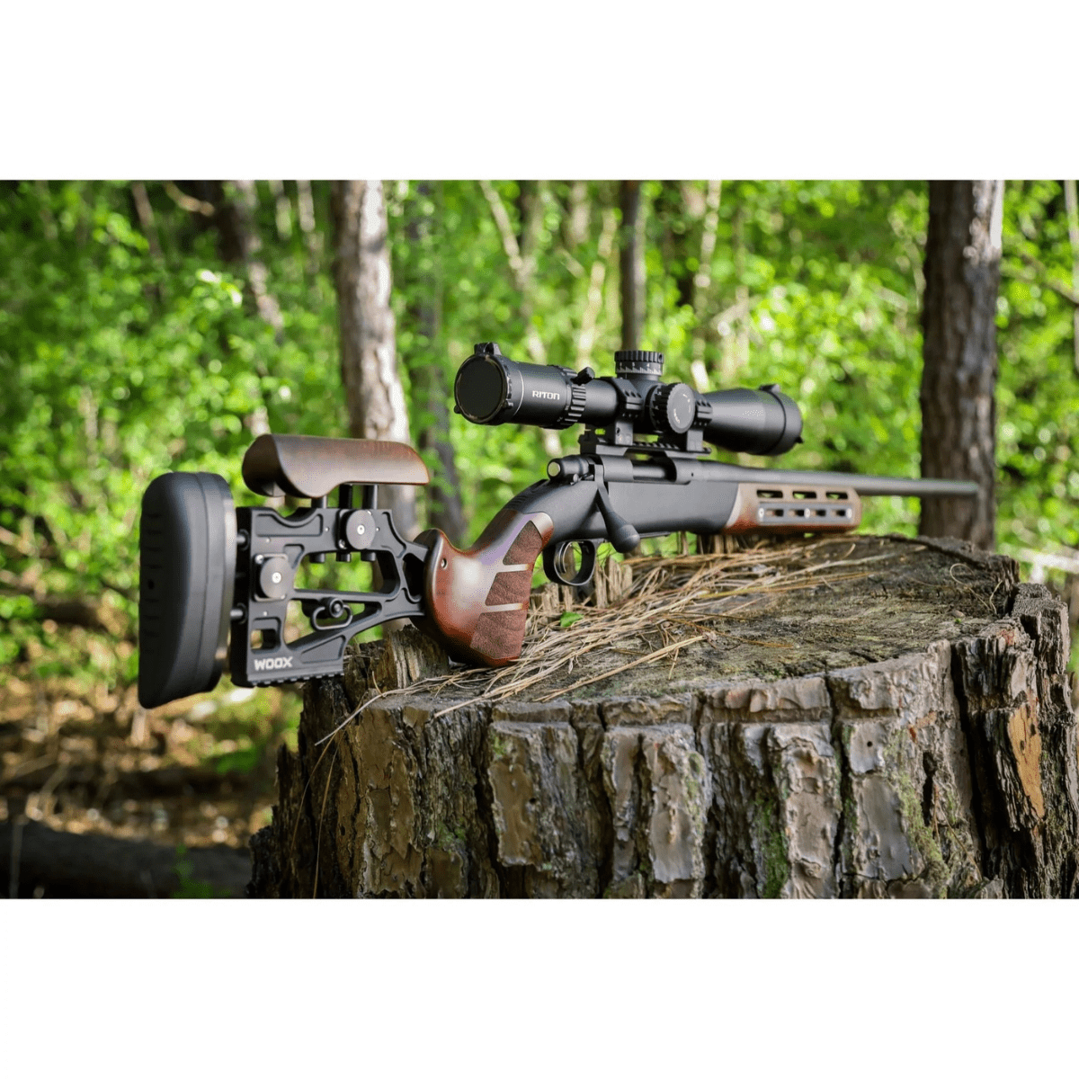 Woox Furiosa Chassis, Walnut Aluminum/Wood Bolt Action 31" OAL LOP 14"-15" Cheek Riser 5.5" - 6.5" Recoil Pad Fits Tikka T3/T3x - SH.CHS011.04 Woox Furiosa Chassis, Walnut Aluminum/Wood Bolt Action 31" OAL LOP 14"-15" Cheek Riser 5.5" - 6.5" Recoil Pad Fits Tikka T3/T3x - SH.CHS011.04