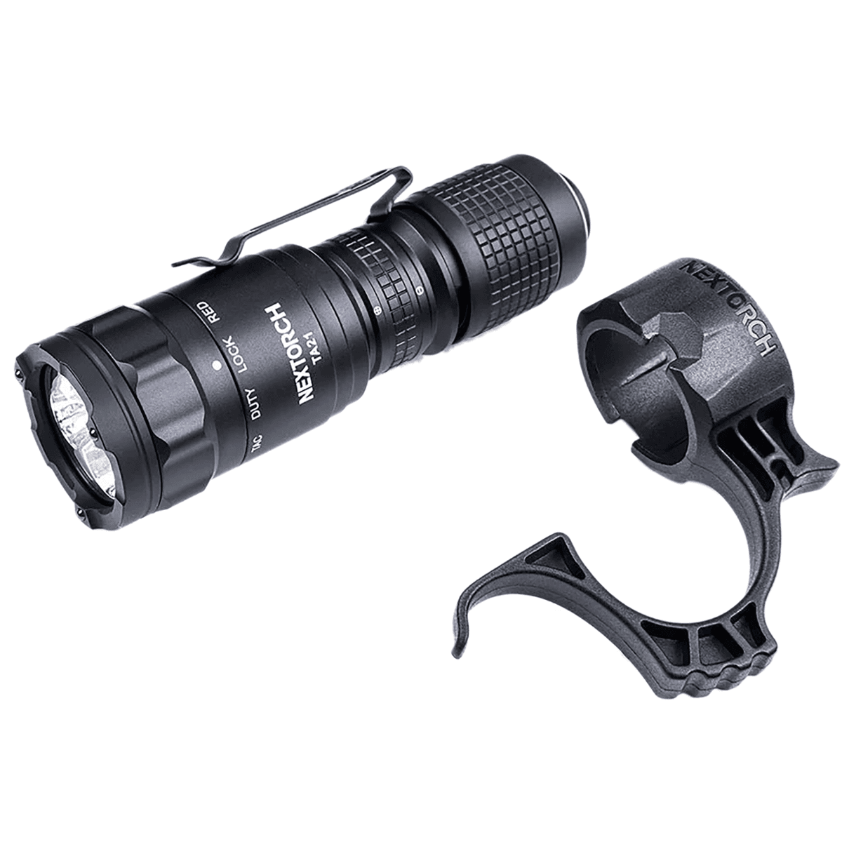 Nextorch Tactical Flashlight Set, Black Compact 1300 Lumens Tactical / Duty / Lock / Red Light Waterproof - TA21-SET Nextorch Tactical Flashlight Set, Black Compact 1300 Lumens Tactical / Duty / Lock / Red Light Waterproof - TA21-SET
