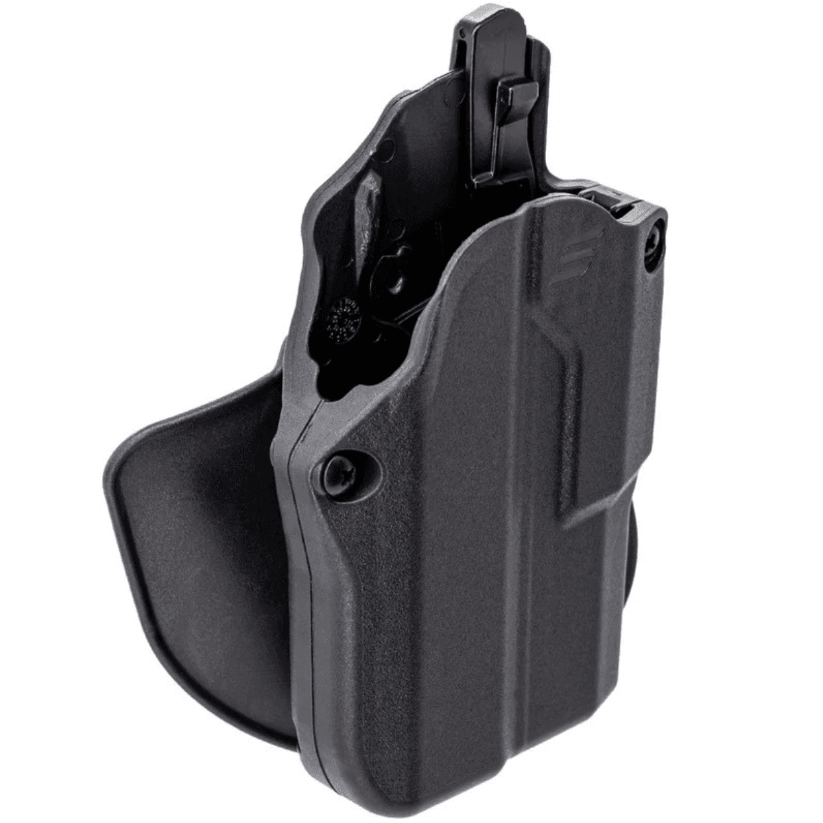 Safariland Solis ALS OWB Holster, Black Right Hand Belt Slide/Paddle Mount 1.50-1.75" Belt Size - SOLIS1565A0C3411 Safariland Solis ALS OWB Holster, Black Right Hand Belt Slide/Paddle Mount 1.50-1.75" Belt Size - SOLIS1565A0C3411