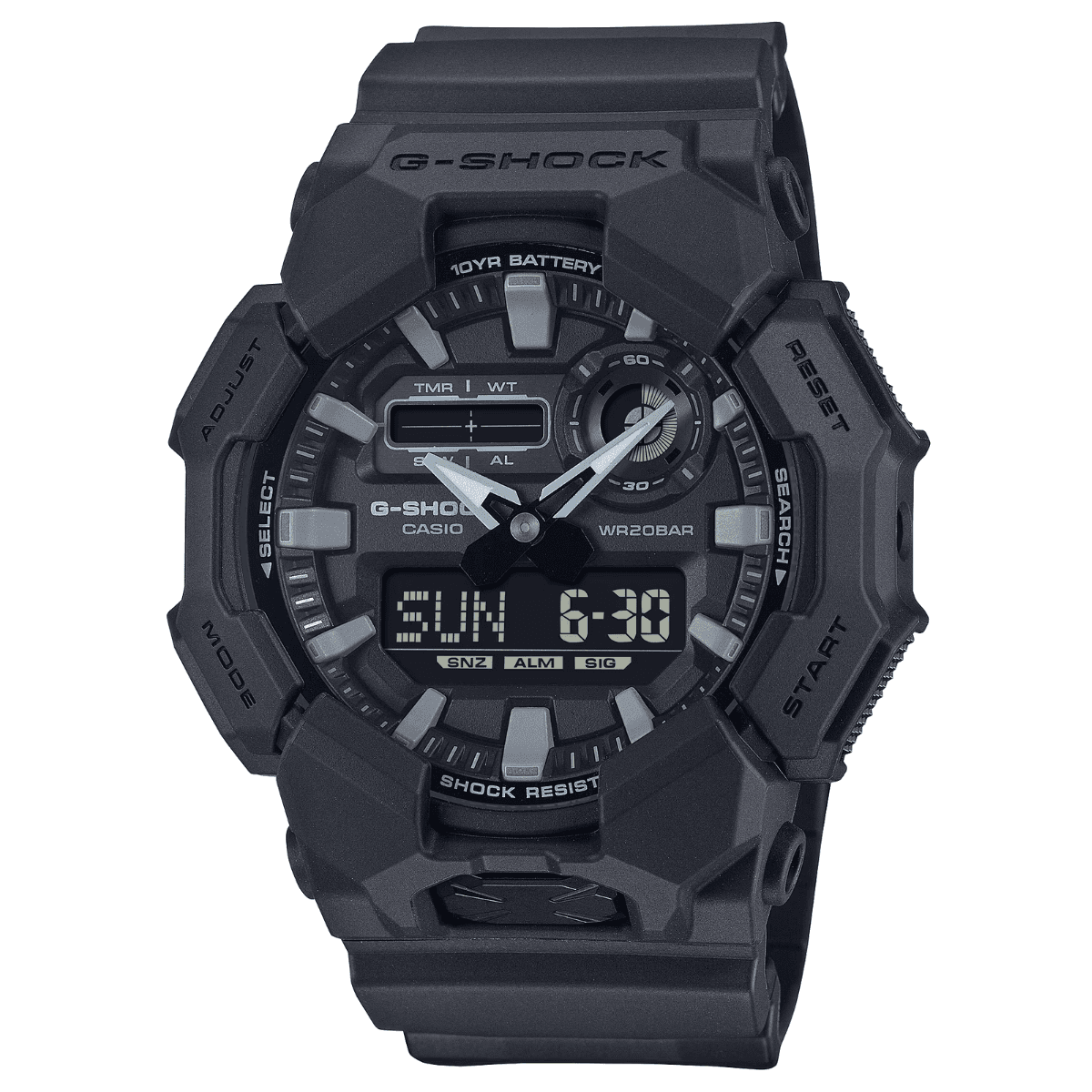 G-Shock Analog-Digital Watch, Black Band CR2025 Water Resistant/Shock Resistant - GA0101A1CR G-Shock Analog-Digital Watch, Black Band CR2025 Water Resistant/Shock Resistant - GA0101A1CR
