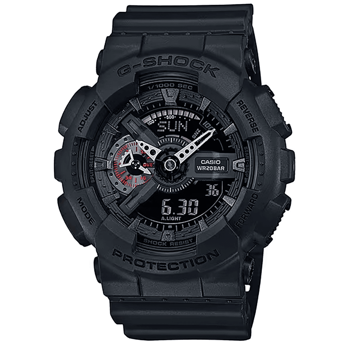 G-Shock Analog-Digital Watch, Black Band CR1220 Water Resistant/Shock Resistant - GA110MB1ACR G-Shock Analog-Digital Watch, Black Band CR1220 Water Resistant/Shock Resistant - GA110MB1ACR