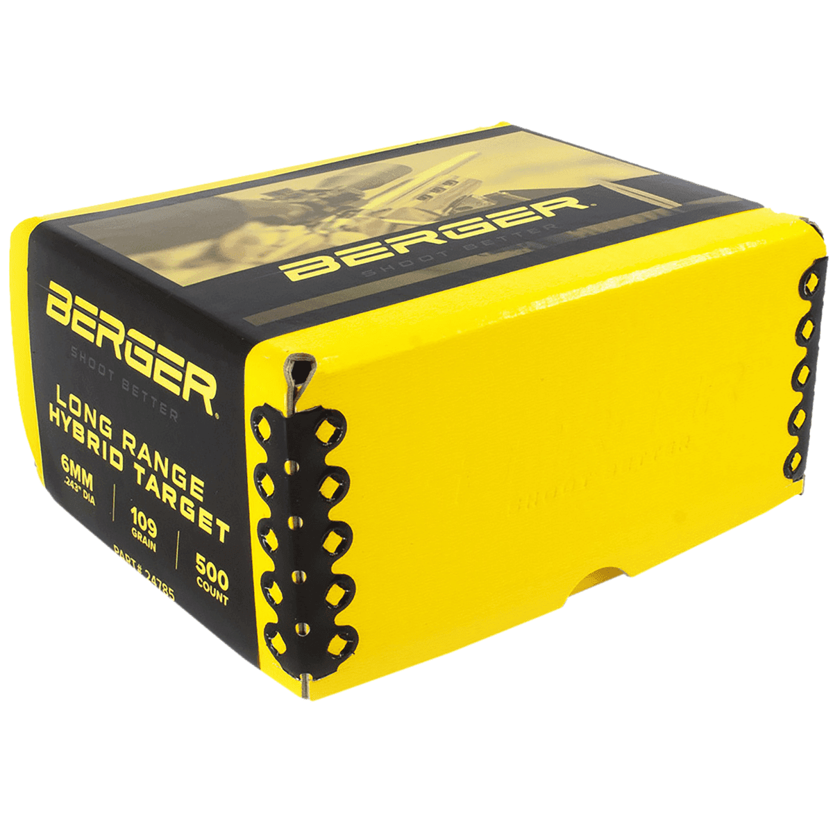 Berger Bullets Long Range Hybrid Target Bullets, 109gr 500/Box 6mm - 24785 Berger Bullets Long Range Hybrid Target Bullets, 109gr 500/Box 6mm - 24785