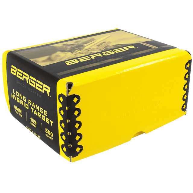 Berger Bullets Long Range Hybrid Target Bullets, 109gr 500/Box 6mm - 24785 Berger Bullets Long Range Hybrid Target Bullets, 109gr 500/Box 6mm - 24785