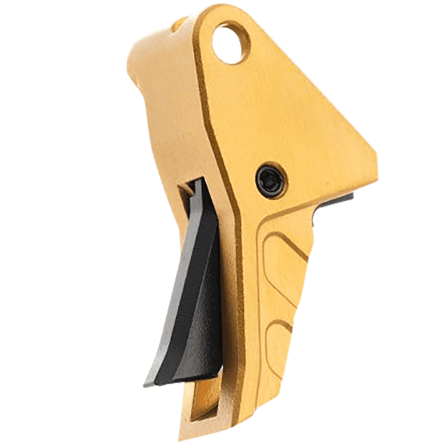 Tyrant CNC I.T.T.S Trigger, Gold/Black Aluminum Fits Springfield Echelon - TDECHETRIGGOLD/BLK Tyrant CNC I.T.T.S Trigger, Gold/Black Aluminum Fits Springfield Echelon - TDECHETRIGGOLD/BLK