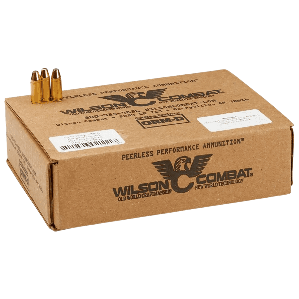 Wilson Combat Hollow Base Flat Nose Ammo, 135gr Brass 400rds 9mm - RA9135HBFN Wilson Combat Hollow Base Flat Nose Ammo, 135gr Brass 400rds 9mm - RA9135HBFN