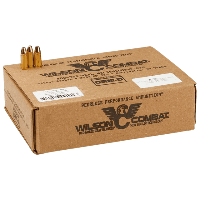 Wilson Combat Hollow Base Flat Nose Ammo, 135gr Brass 400rds 9mm - RA9135HBFN Wilson Combat Hollow Base Flat Nose Ammo, 135gr Brass 400rds 9mm - RA9135HBFN