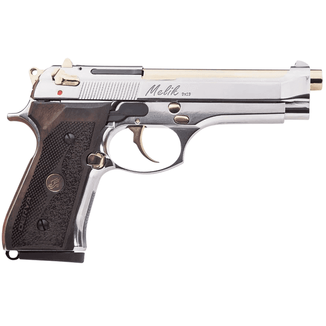 Derya Firearms Melik Pistol, 4.90" Gold TiN Steel Barrel Black Melonite Serrated Steel Slide Black Aluminum Frame Black Polymer Grip 10+1rd 9mm Luger - 10L.MELIK9.NG.TR Derya Firearms Melik Pistol, 4.90" Gold TiN Steel Barrel Black Melonite Serrated Steel Slide Black Aluminum Frame Black Polymer Grip 10+1rd 9mm Luger - 10L.MELIK9.NG.TR