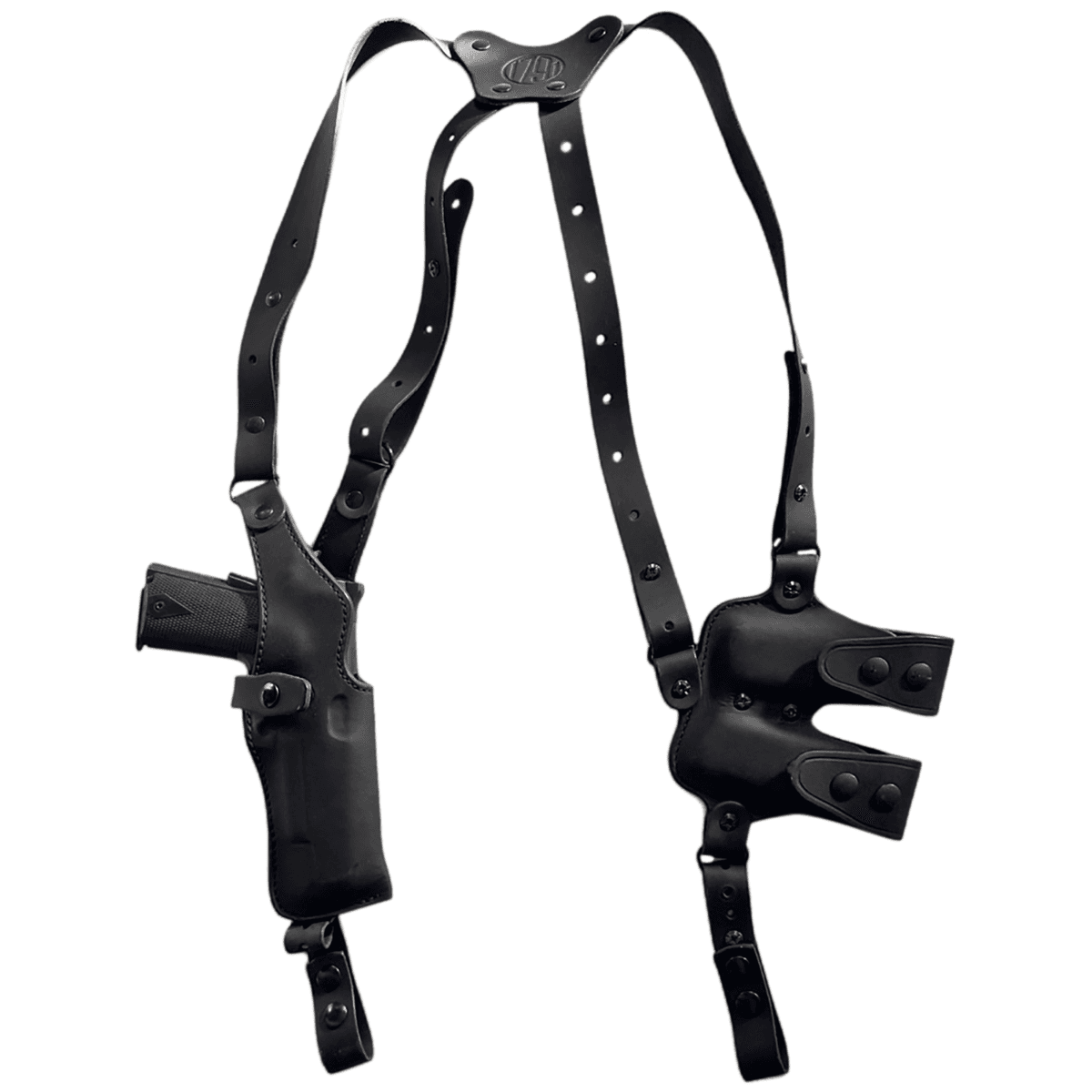 1791 Gunleather Optic Ready Shoulder Holster, Black Steerhide Leather Vertical Right Hand Fits Glock 17 - NSS2.1SBLVR 1791 Gunleather Optic Ready Shoulder Holster, Black Steerhide Leather Vertical Right Hand Fits Glock 17 - NSS2.1SBLVR