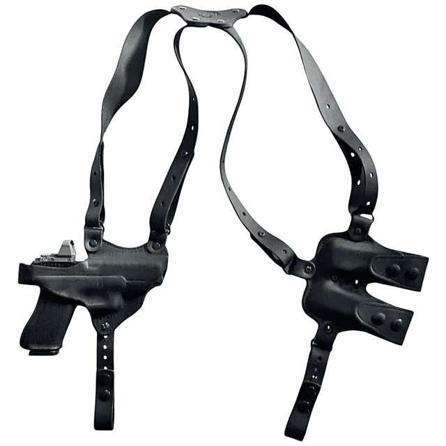 1791 Gunleather Optic Ready Shoulder Holster, Black Steerhide Leather Horizontal Right Hand Fits Glock 17 - NSS2.1SBLHR 1791 Gunleather Optic Ready Shoulder Holster, Black Steerhide Leather Horizontal Right Hand Fits Glock 17 - NSS2.1SBLHR