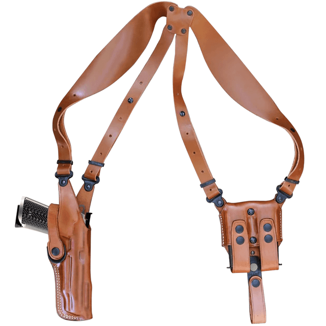 1791 Gunleather Optic Ready Shoulder Holster, Vertical Brown Steerhide Leather Right Hand Fits Glock 17 - NSS2.1CBRVR 1791 Gunleather Optic Ready Shoulder Holster, Vertical Brown Steerhide Leather Right Hand Fits Glock 17 - NSS2.1CBRVR